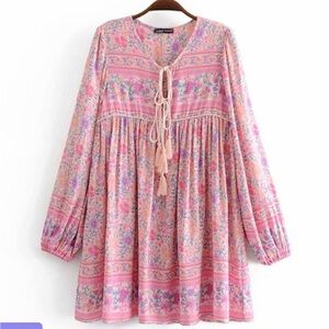 Goodnight Macaroon Floral Pink Tunic